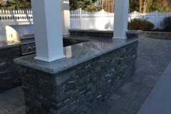 The polished granite counter tops look exquisite!
