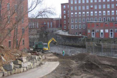 Phase 2: Site cleared in preparation for plantings, lawn and pathway.