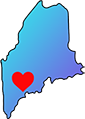 heart over lewiston on maine map